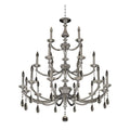 Allegri Floridia 21 Light 42" Wide Taper Candle Style Chandelier with Firenze Crystal