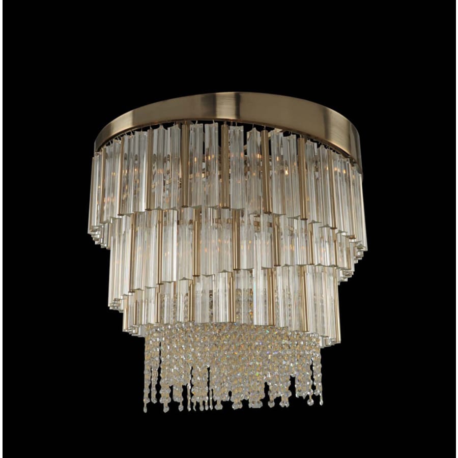Allegri Espirali Convertible 9 Light 27" Wide Crystal Chandelier / Flush Mount Ceiling Fixture