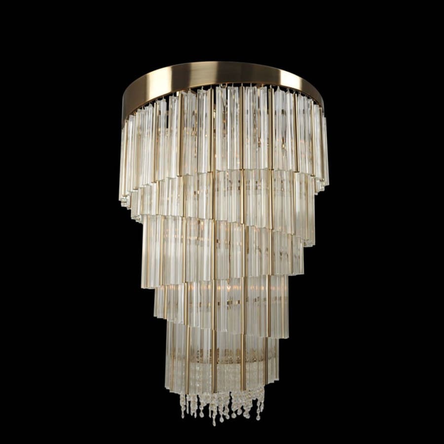 Allegri Espirali Convertible 15 Light 27" Wide Crystal Chandelier / Flush Mount Ceiling Fixture