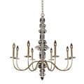 Allegri Bolivar 8 Light 34" Wide Taper Candle Style Chandelier with Firenze Crystal