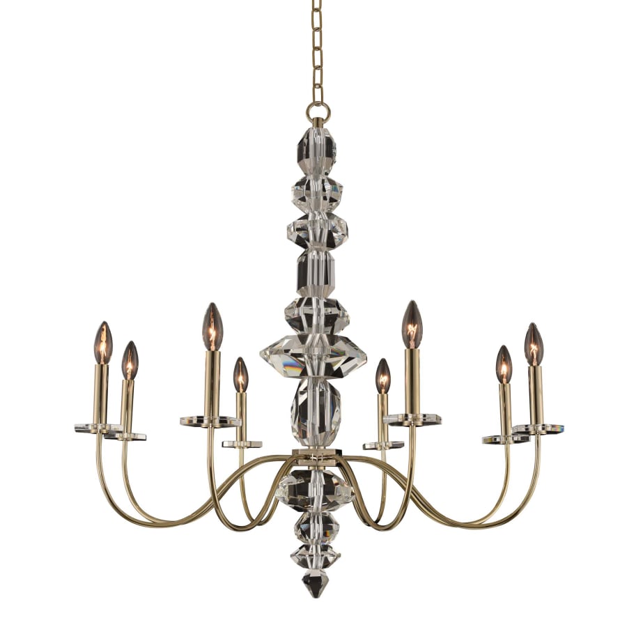 Allegri Bolivar 8 Light 34" Wide Taper Candle Style Chandelier with Firenze Crystal