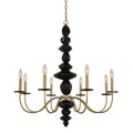 Allegri Piedra 8 Light 34" Wide Taper Candle Style Chandelier