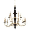 Allegri Piedra 15 Light 38" Wide Taper Candle Style Chandelier