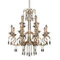 Allegri Valencia 12 Light 32" Wide Taper Candle Style Chandelier with Firenze Crystal