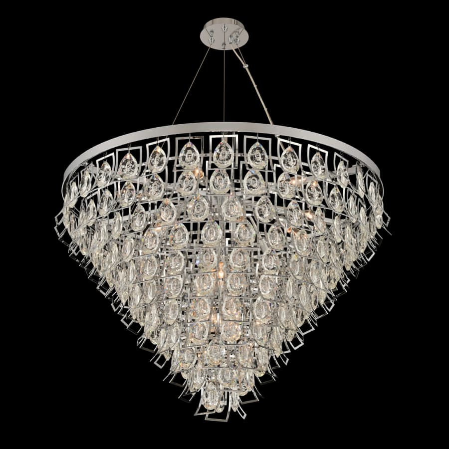 Allegri Carmella 36" Wide 11 Tier Waterfall Chandelier with Firenze Crystal