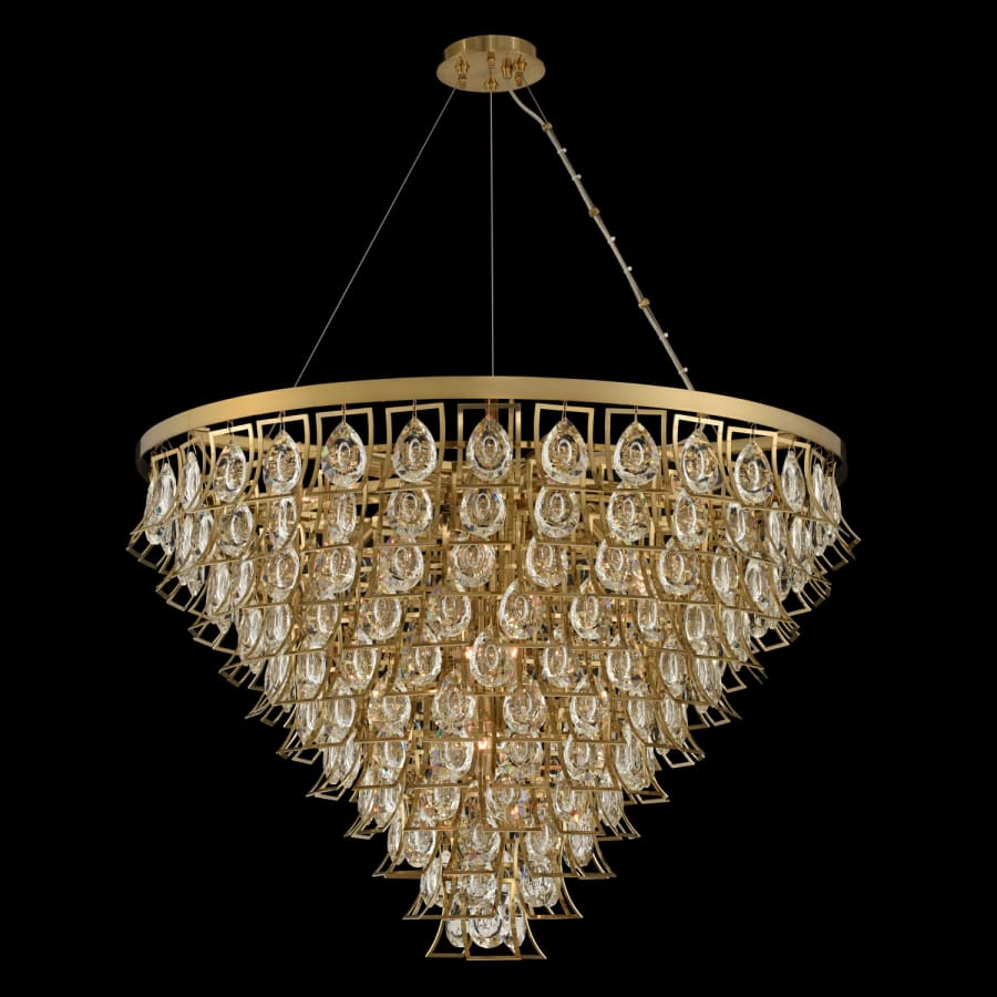 Allegri Carmella 36" Wide 11 Tier Waterfall Chandelier with Firenze Crystal
