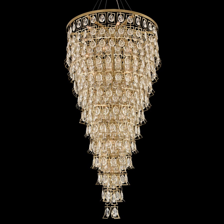 Allegri Carmella 36" Wide 13 Tier Waterfall Chandelier with Firenze Crystal
