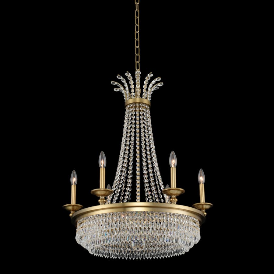 Allegri Tavo 9 Light 26" Wide Taper Candle Style Empire Chandelier with Firenze Crystal