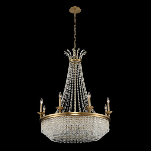 Allegri Tavo 12 Light 34" Wide Taper Candle Style Empire Chandelier with Firenze Crystal