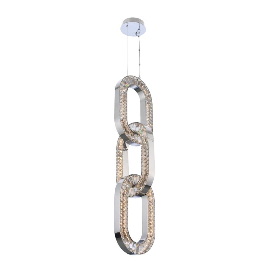 Allegri Catena 3 Light 12" Wide LED Pendant with Firenze Crystal