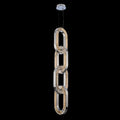 Allegri Catena 4 Light 12" Wide LED Pendant with Firenze Crystal