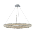 Allegri Lina 32" Wide LED Ring Chandelier with Firenze Crystal
