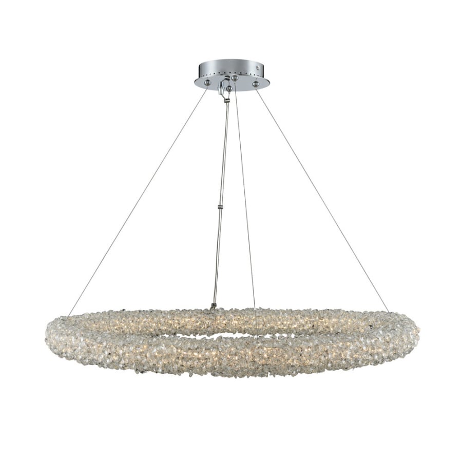Allegri Lina 32" Wide LED Ring Chandelier with Firenze Crystal
