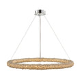 Allegri Lina 38" Wide LED Crystal Ring Chandelier