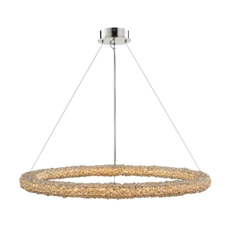 Allegri Lina 38" Wide LED Crystal Ring Chandelier