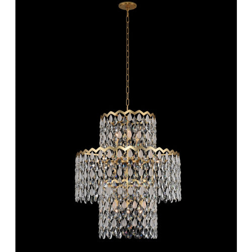 Allegri Caretta 27" Wide Drum Chandelier with Firenze Crystal