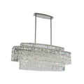 Allegri Livelli 10 Light 44" Wide Crystal Linear Chandelier