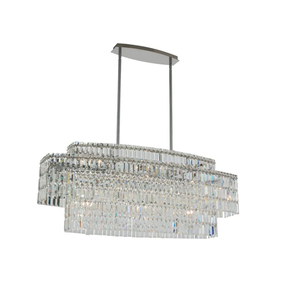 Allegri Livelli 10 Light 44" Wide Crystal Linear Chandelier