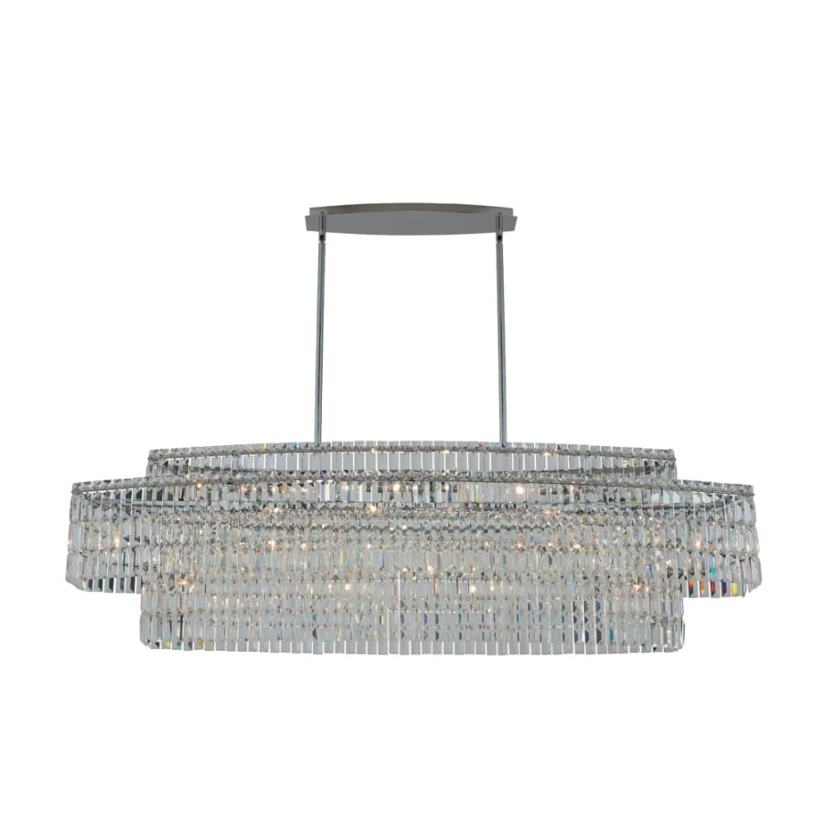 Allegri Livelli 15 Light 60" Wide Crystal Linear Chandelier