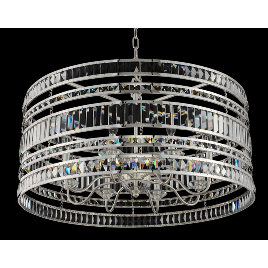 Allegri Strato 8 Light 32" Wide Crystal Drum Chandelier