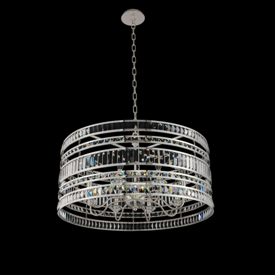 Allegri Strato 8 Light 32" Wide Crystal Drum Chandelier