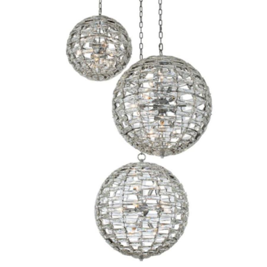 Allegri Alta 36 Light 48" Wide Crystal Multi Light Pendant - (2) 26" and (1) 36" Spheres