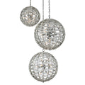 Allegri Alta 33 Light 48" Wide Crystal Multi Light Pendant - (1) 18" and (2) 26" Spheres