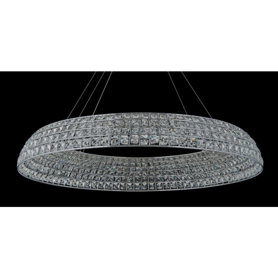 Allegri Nuvole 36" Wide LED Crystal Drum Chandelier