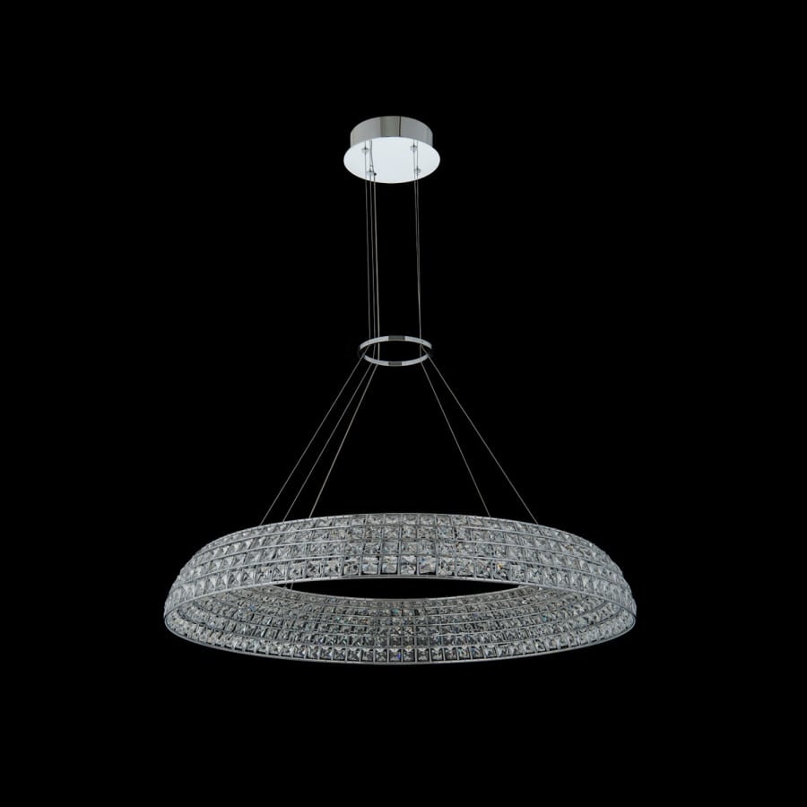 Allegri Nuvole 36" Wide LED Crystal Drum Chandelier