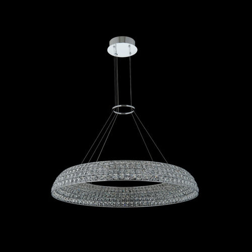 Allegri Nuvole 36" Wide LED Crystal Drum Chandelier