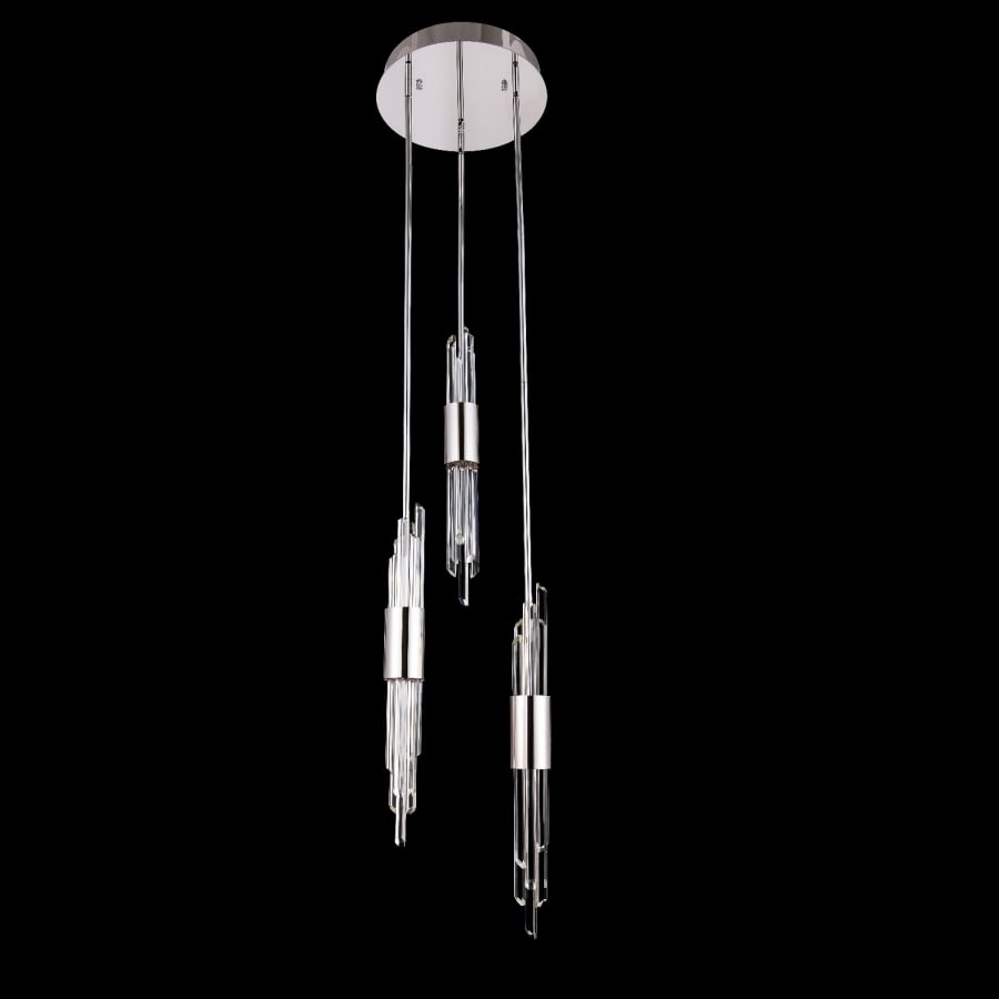 Allegri Lucca 14" Wide LED Crystal Multi Light Pendant