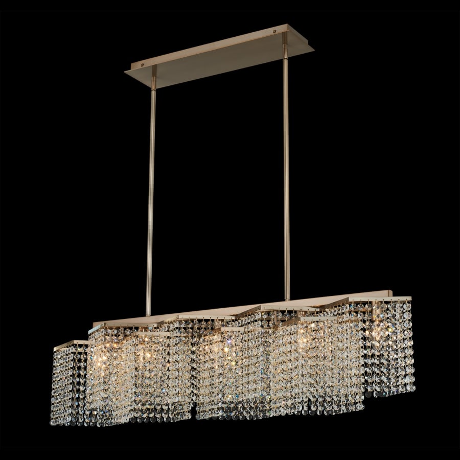 Allegri Cometa 5 Light 40" Wide Crystal Linear Pendant