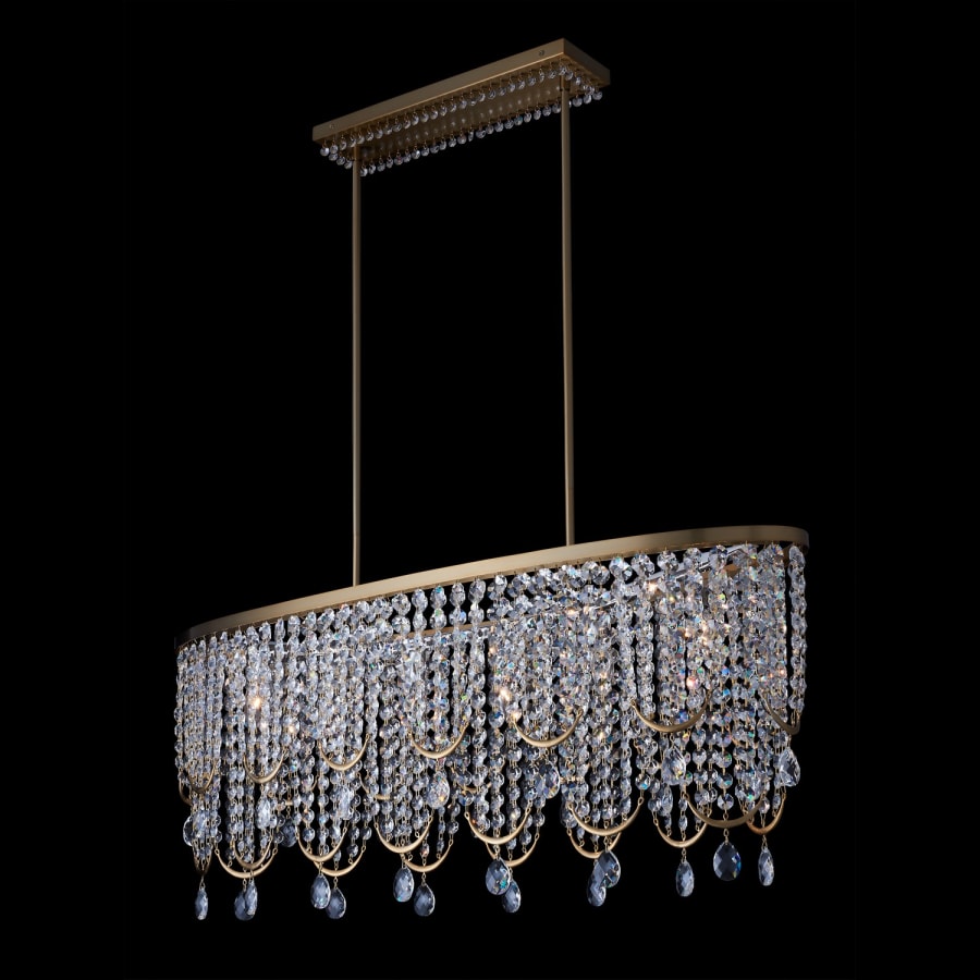 Allegri Vezzo 6 Light 45" Wide Crystal Linear Pendant