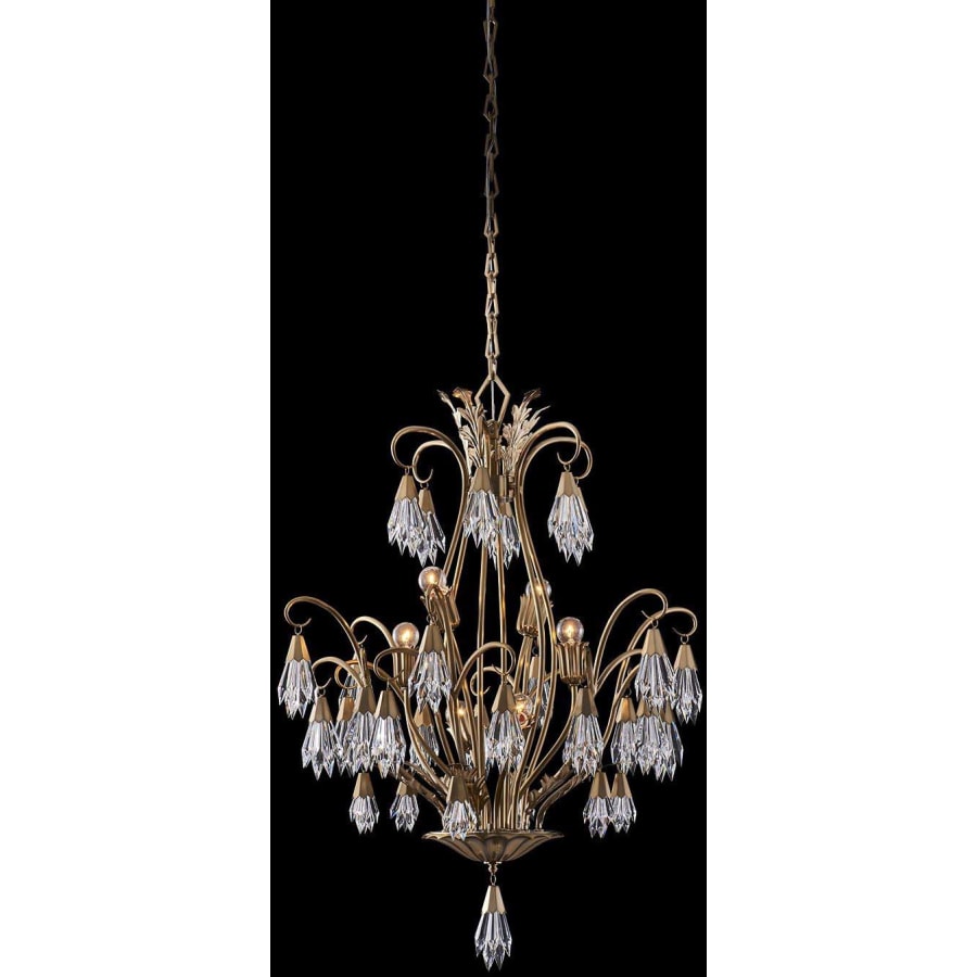 Allegri Tulipani 6 Light 28" Wide Crystal Empire Chandelier