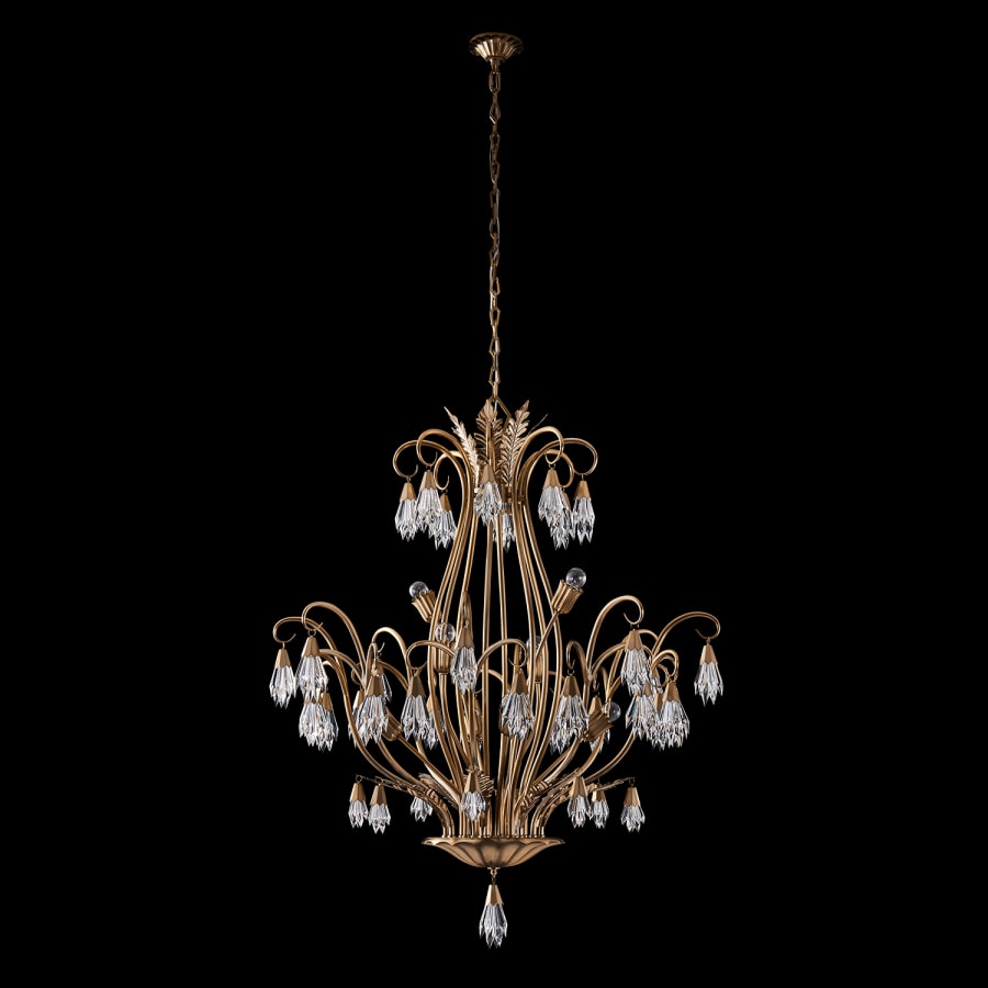 Allegri Tulipani 8 Light 38" Wide Crystal Empire Chandelier