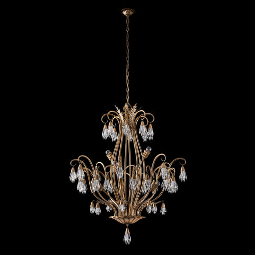 Allegri Tulipani 8 Light 38" Wide Crystal Empire Chandelier
