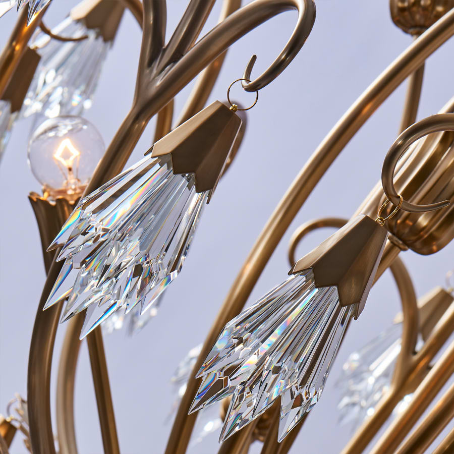 Allegri Tulipani 8 Light 38" Wide Crystal Empire Chandelier