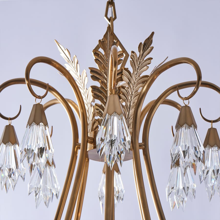 Allegri Tulipani 8 Light 38" Wide Crystal Empire Chandelier