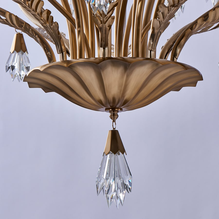 Allegri Tulipani 8 Light 38" Wide Crystal Empire Chandelier