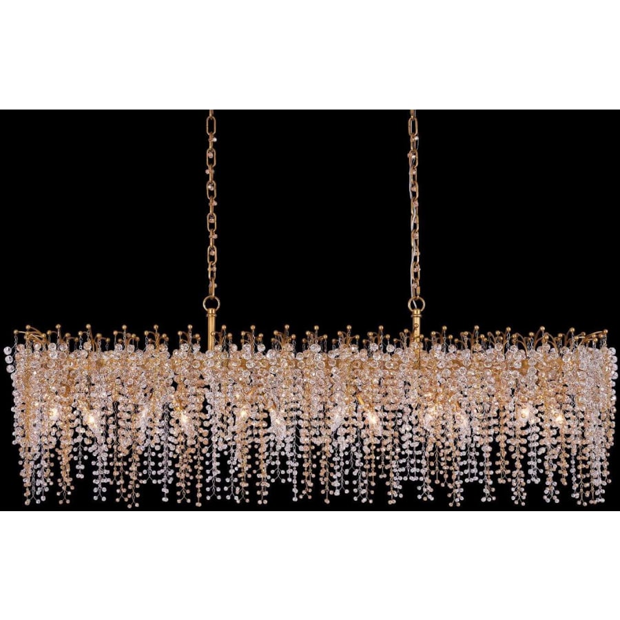 Allegri Fuji 12 Light 60" Wide Crystal Linear Pendant