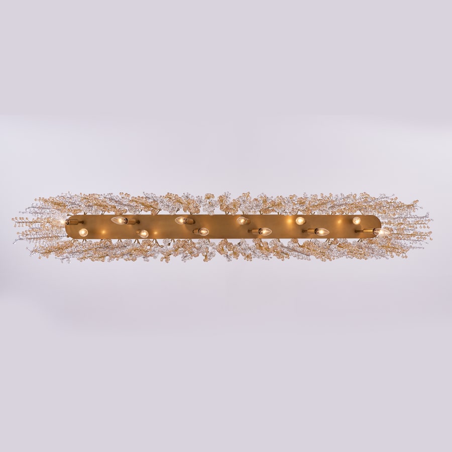 Allegri Fuji 12 Light 60" Wide Crystal Linear Pendant