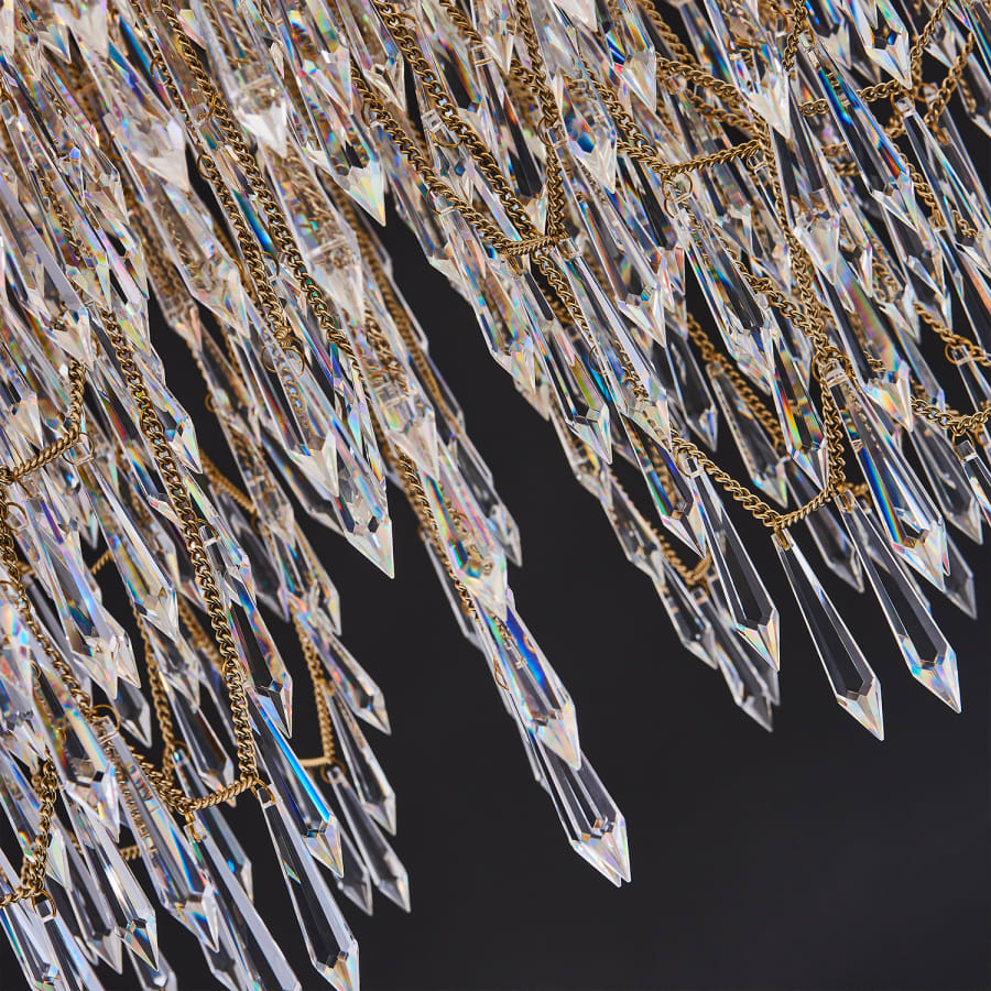 Allegri Frangia 18 Light 34" Wide Crystal Pendant