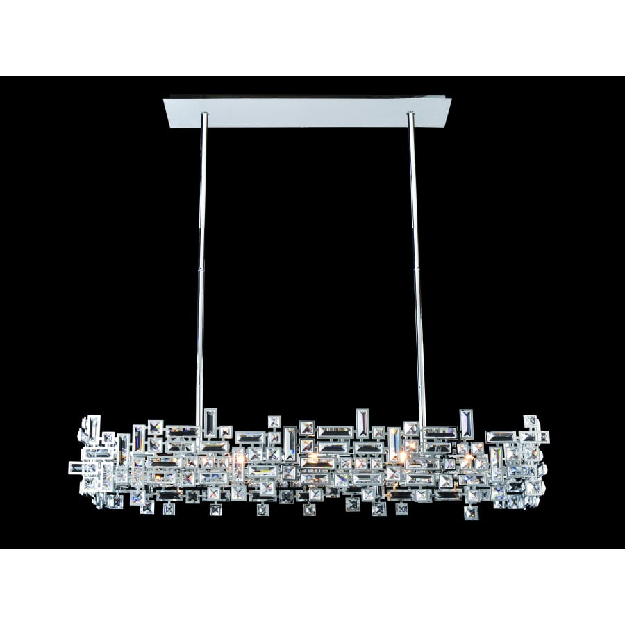 Allegri Vermeer 8 Light 44" Wide Crystal Linear Chandelier