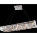 Allegri Baguette 12 Light 43" Wide Crystal Linear Pendant