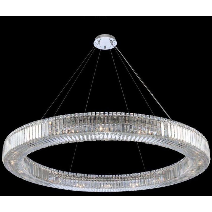 Allegri Rondelle 18 Light 60" Wide Crystal Pendant