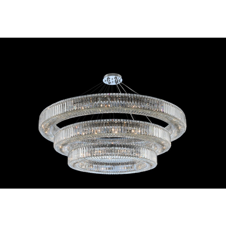 Allegri Rondelle 3 Light 60" Wide Ring Chandelier with Firenze Crystal