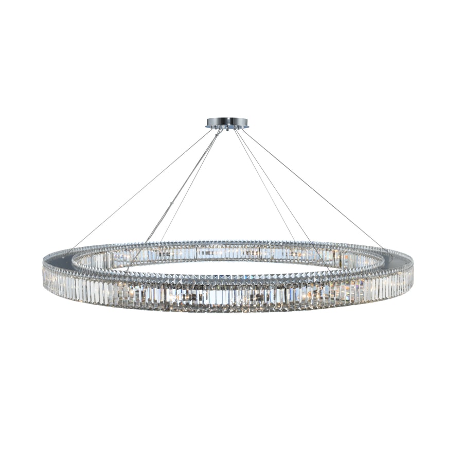 Allegri Rondelle 72" Wide Ring Chandelier with Firenze Crystal