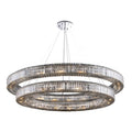 Allegri Rondelle 38 Light 72" Wide Crystal Ring Chandelier