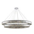 Allegri Rondelle 44 Light 84" Wide Crystal Ring Chandelier