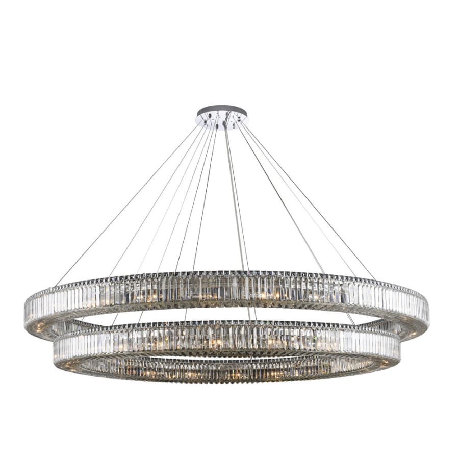 Allegri Rondelle 44 Light 84" Wide Crystal Ring Chandelier